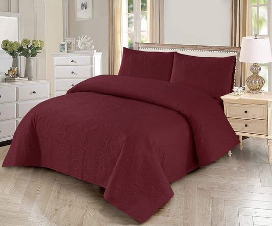Mehroon 3 pcs Comforter sets