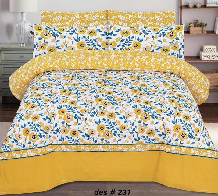 King Size Cotton Stuff Bedsheets Set