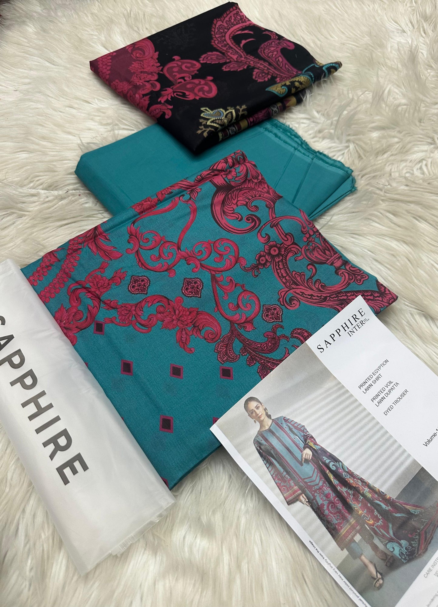 Original 3 Peice Lawn Suit -6 (Shappire)