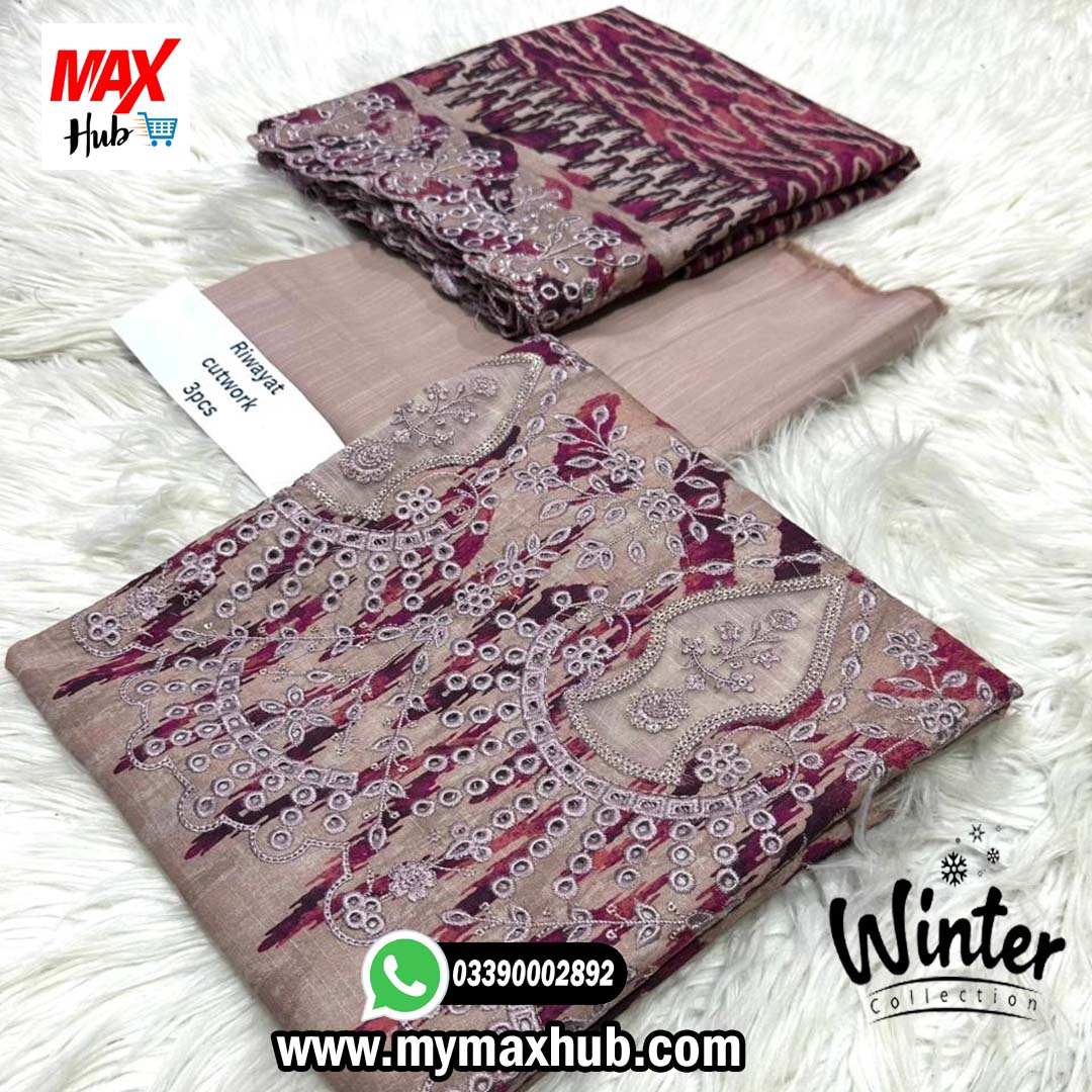 Riwayat Pure Khaddar Embroided Suit