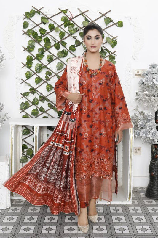 Embroidered Khaddar Suit - 05