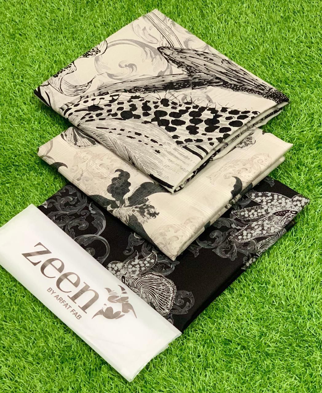 ZEEN LAWN 3P WITH ZARI & LAWN DUPPATA