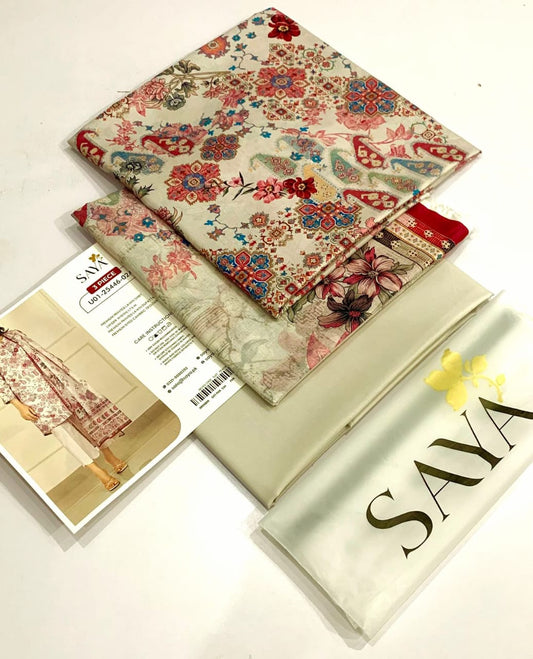 Saya Lawn 3 Pcs Suit -9