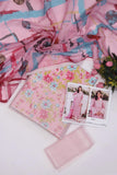 Air jet Doby LAWN Fabric Pink Suit