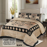 Black Velvet jacquard Bedsheet —5 Pcs Set