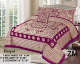 Purple Velvet jacquard —5 Pcs Set