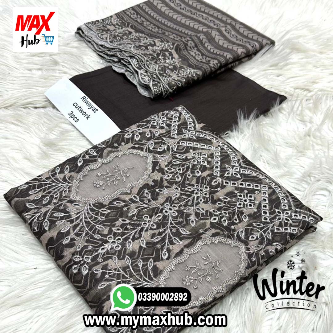 Riwayat Pure Khaddar Embroided Suit
