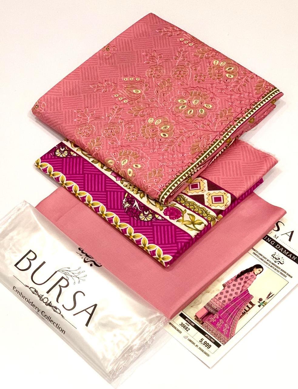 BURSA 💯 Orginal DAMAN BORING Embroidery 3pc Collection