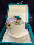Emerald Gold Plated Bracelet