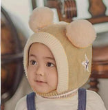 Beanie Wool Cap With Neck Warmer Attached  KIDS WOOL CAP