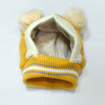 Beanie Wool Cap With Neck Warmer Attached  KIDS WOOL CAP