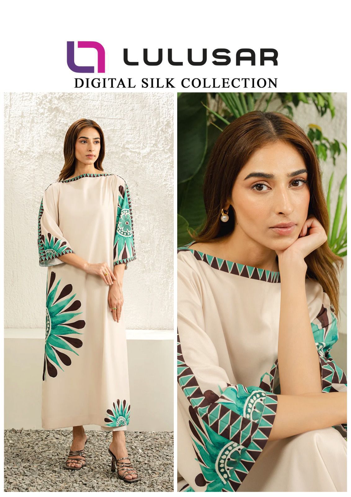 LULUSAR Digital Printed 2pc Fabric Silk