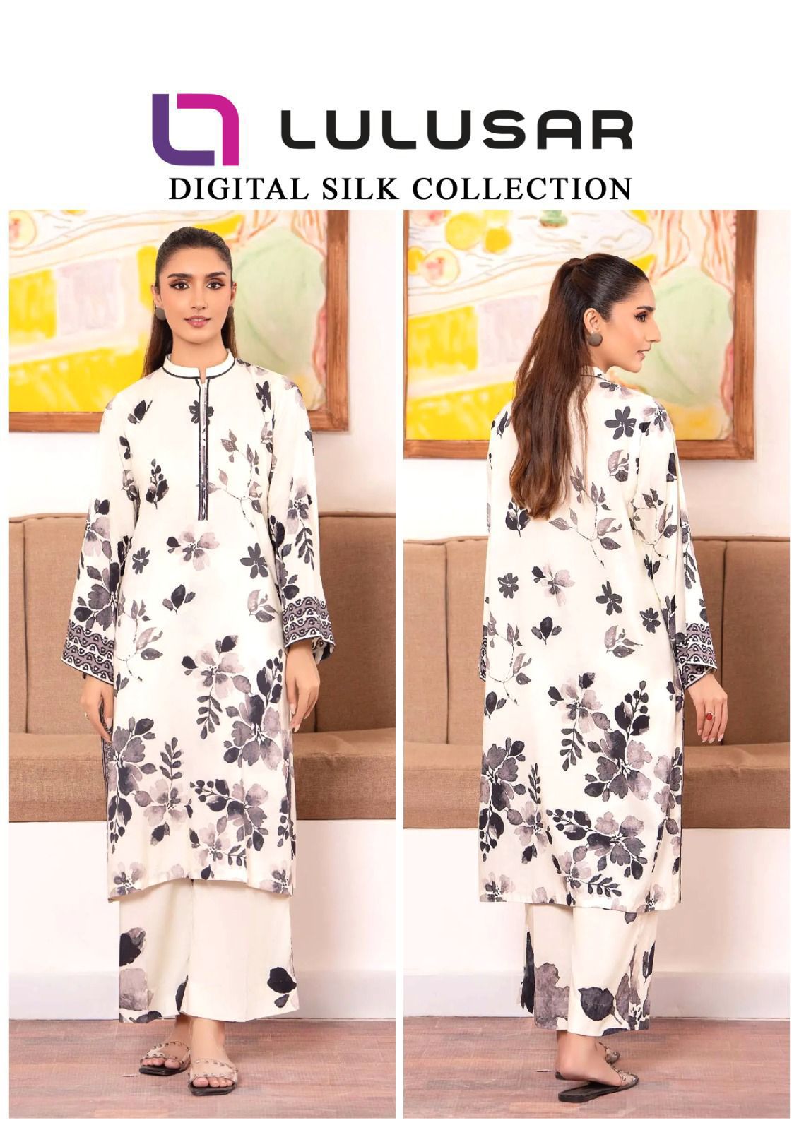 LULUSAR Digital Printed 2pc Fabric Silk