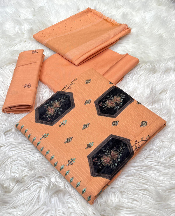 Bareeza 3pc Embroidery Dhanak - 4