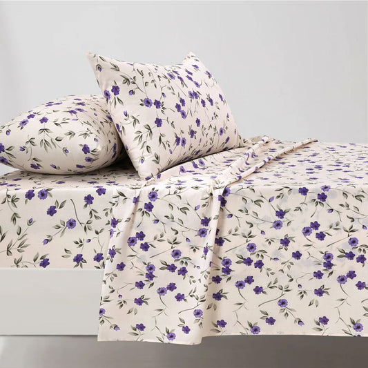 Purple Floral - Bedsheet - Mas Signature (Tulips)