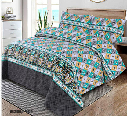 King Size Cotton Stuff Bedsheets Set