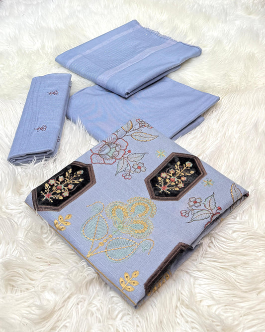 Bareeza 3pc Embroidery Dhanak - 3
