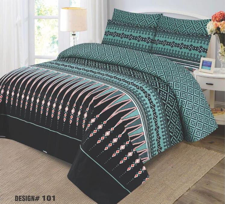 King Size Cotton Stuff Bedsheets Set