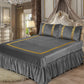 3PC Shine Velvet Applique Bridal Bedset -9