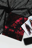 Red Black Lawn Suit 3Pc