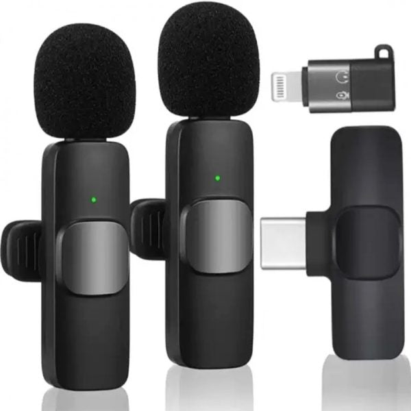 K11 (2 In 1) Collar Wireless Microphone Iphone/android & Type C Supported