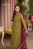 Olive Green Magenta Suit - ASIM JOFA