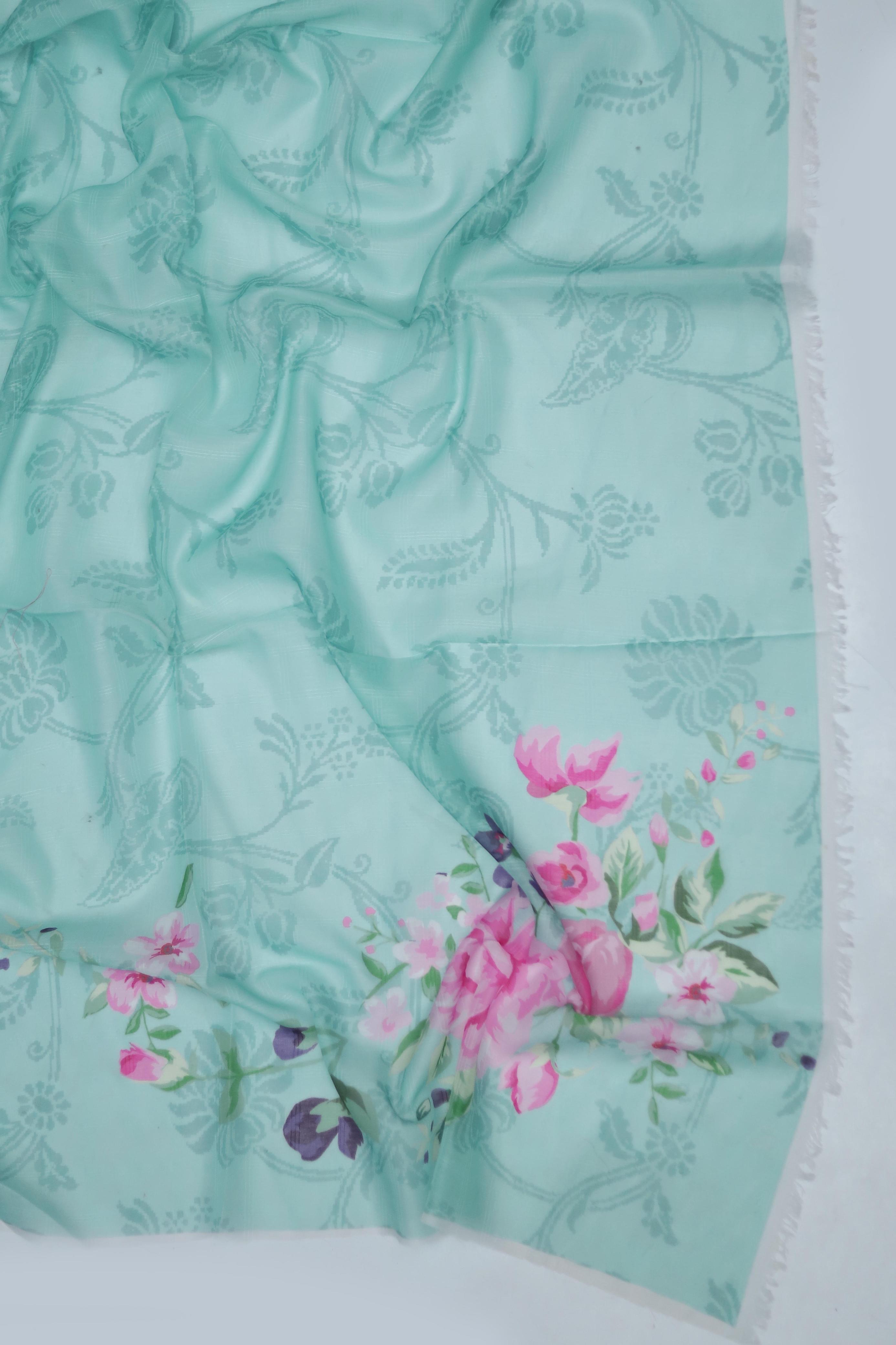 Air jet Doby LAWN Fabric 3Pc Aqua Suit