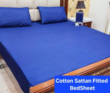 Cotton Sattan 1 color FITTED BEDSHEET