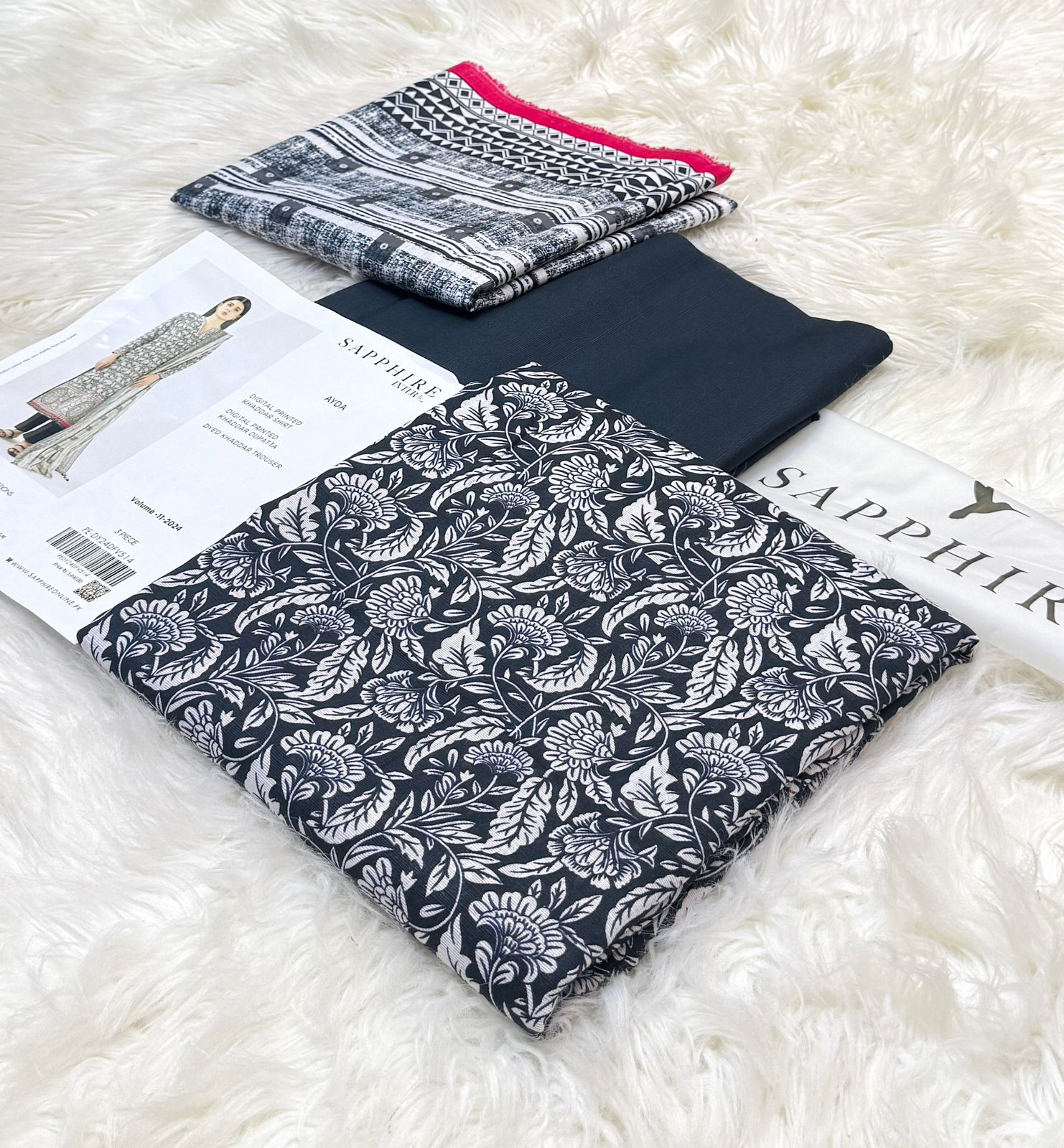 Sapphire Original 3pc Printed Khaddar