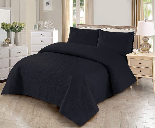 Black 3 pcs Comforter sets