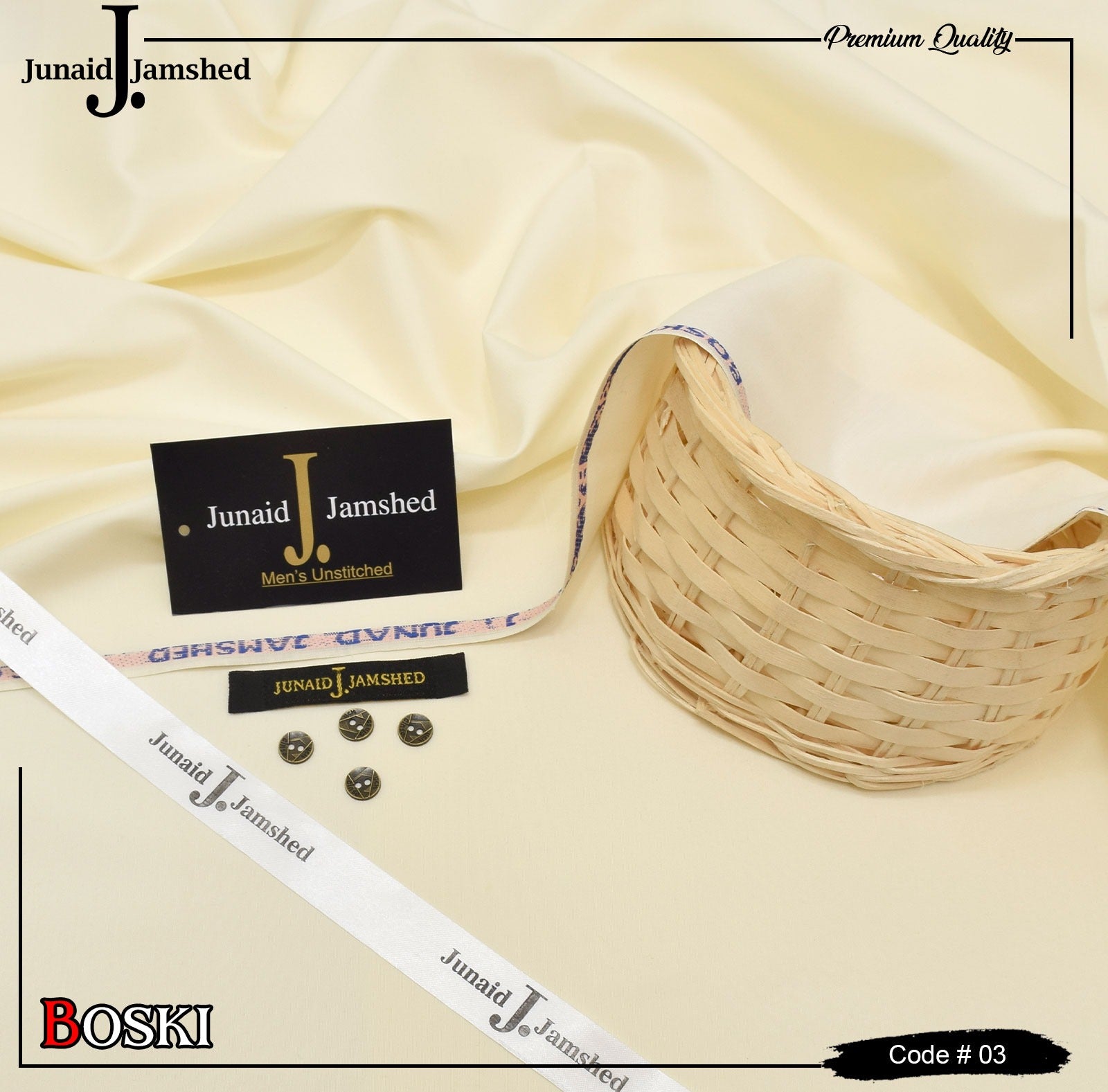 J. Junaid Jamshed Wash & Wear Boski