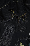 Baroque UNSTITCHED 3 PIECE Black Dress
