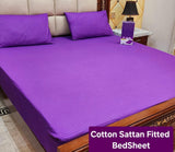 Cotton Sattan 1 color FITTED BEDSHEET
