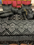 Luxury Fancy Bridal Quilt Cover Set 14 Pcs - 6