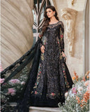 Baroque UNSTITCHED 3 PIECE Black Dress