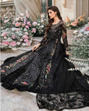 Baroque UNSTITCHED 3 PIECE Black Dress