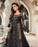 Baroque UNSTITCHED 3 PIECE Black Dress