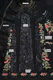 Baroque UNSTITCHED 3 PIECE Black Dress