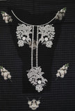 Air jet Doby LAWN Fabric Black 3Pc Suit