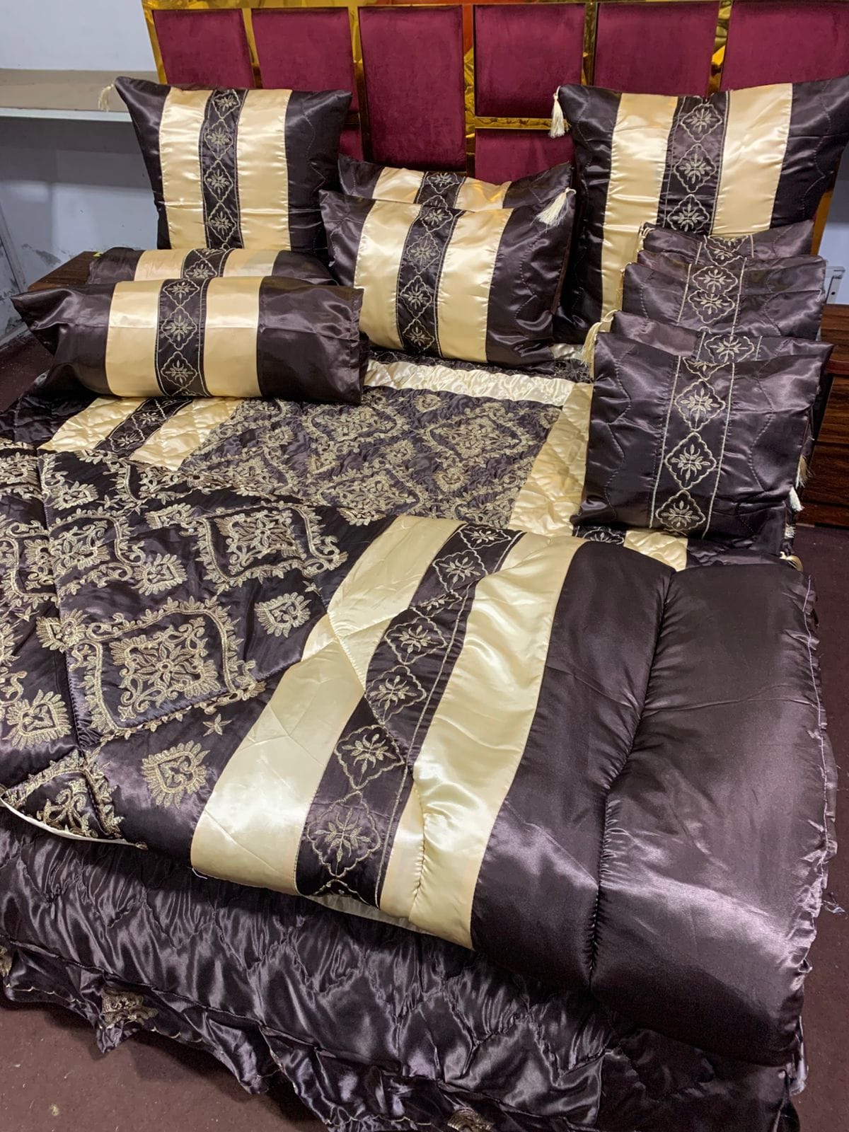 Fancy Bridal Quilt Cover Set 14 Pcs - 3