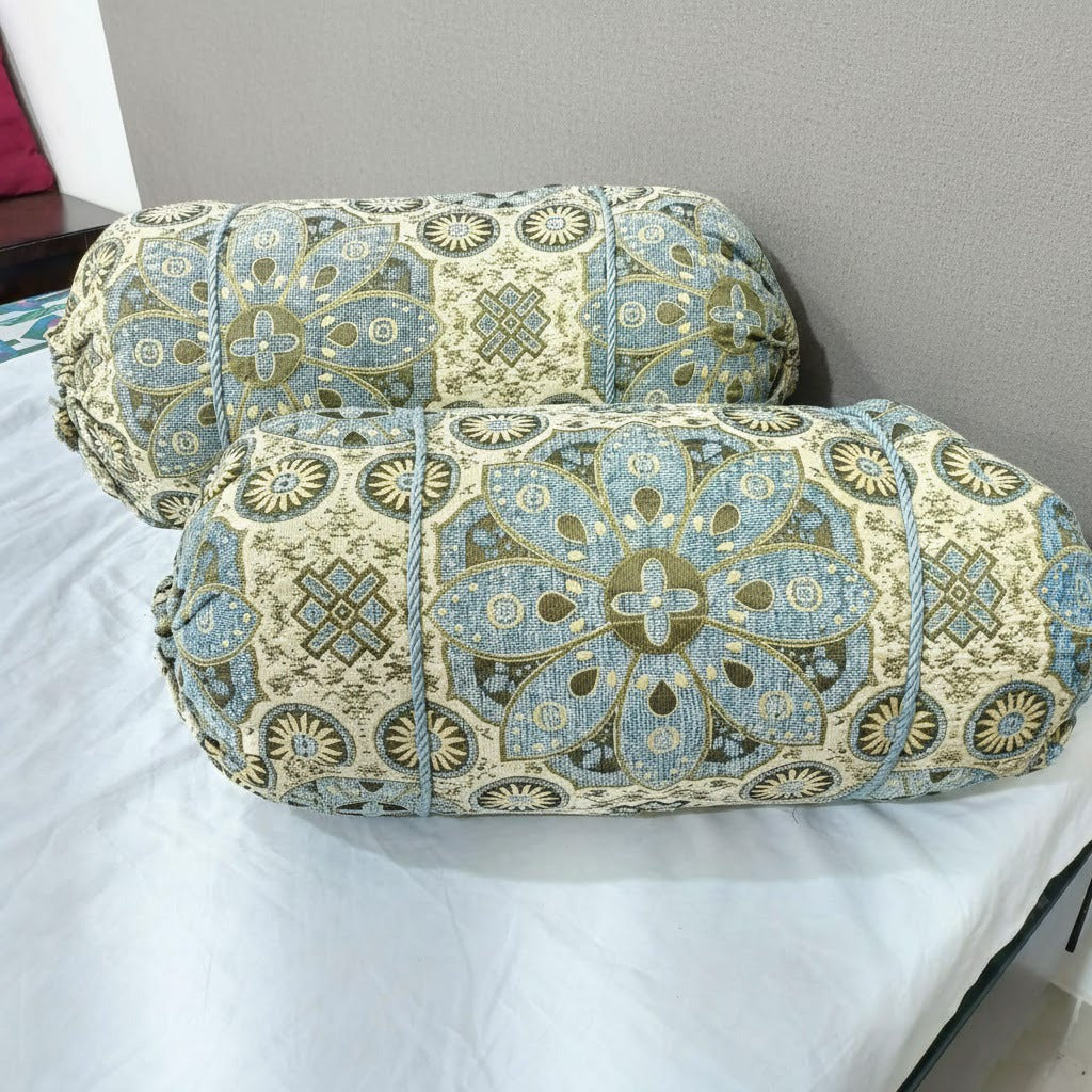 Velvet Jacquard Round/GOLL Pillow Covers 2pcs | Vibrant Designs & Colors | Home Sofa/Bed Pillow Covers | My Max Hub