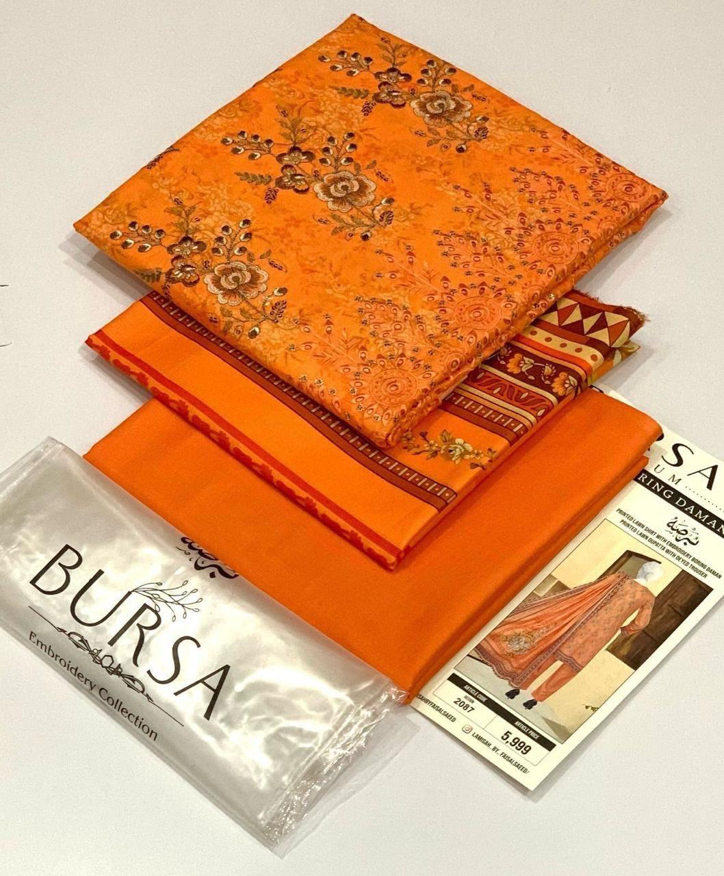 BURSA 💯 Orginal DAMAN BORING Embroidery 3pc Collection
