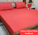 Cotton Sattan 1 color FITTED BEDSHEET