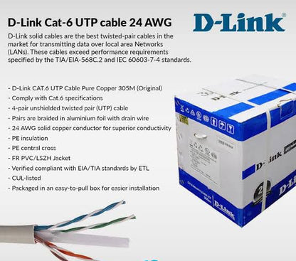 D-LINK Cat-6 UTP cable 24 AWG