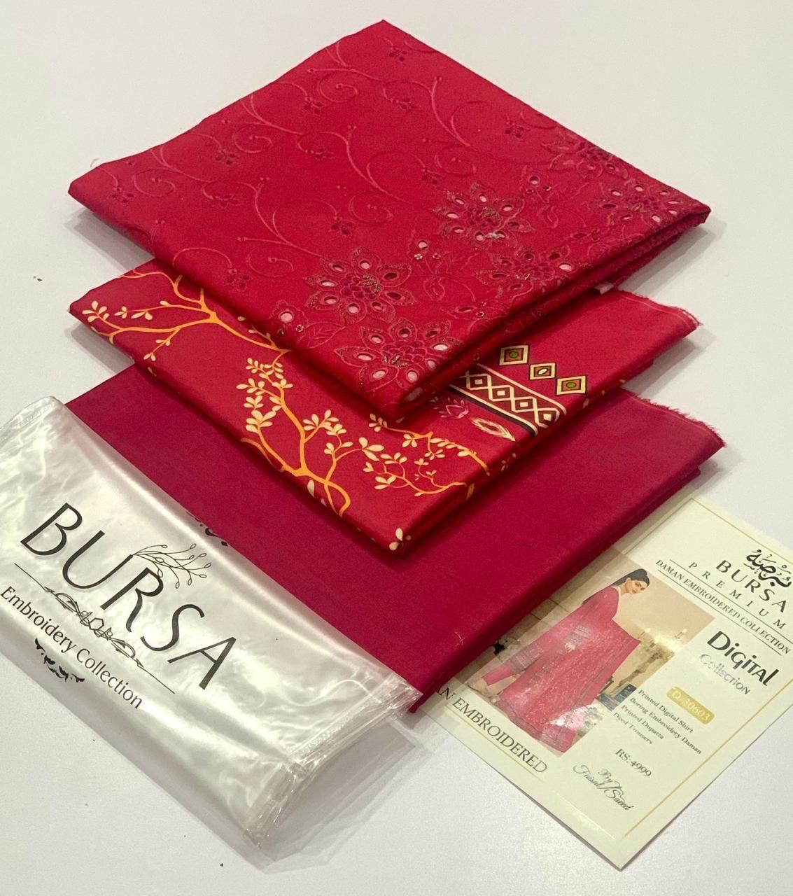 BURSA 💯 Orginal DAMAN BORING Embroidery 3pc Collection