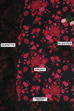 Red Black Lawn Suit 3Pc