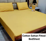 Cotton Sattan 1 color FITTED BEDSHEET