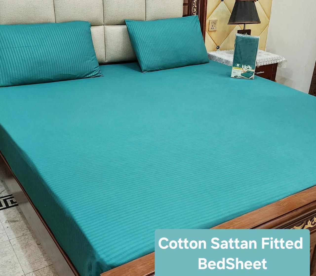 Cotton Sattan 1 color FITTED BEDSHEET