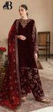 BAROQUE MEHROON DRESS