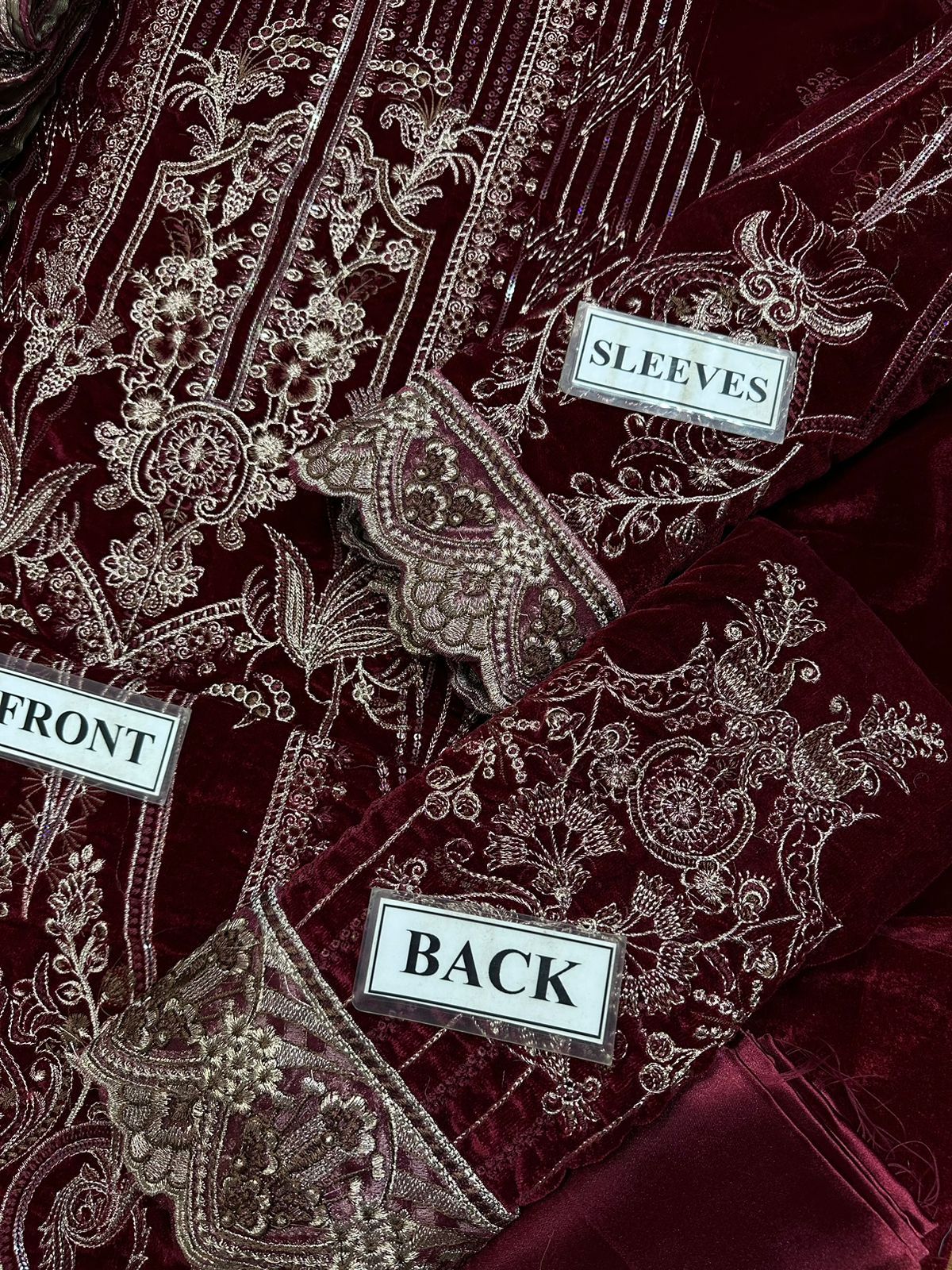 Mehroon Velvet Dress